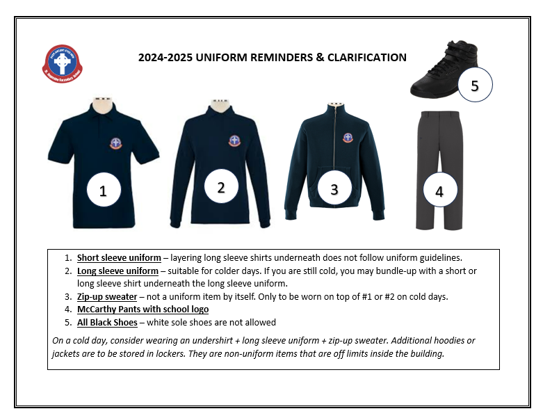 Uniform Reminders graphic